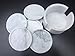 White Marble Coaster Set 6 Pcs Felt Bottom
