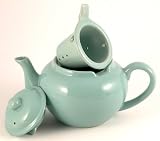 Ceramic 3-Cup Dominion Teapot with Tea Infuser Basket Accessories, Seafoam, 23oz capacity