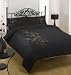 Francesco Black Single Bed Luxury Embroidered Duvet Cover Set