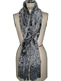 Large Knitted REX Chinchilla Rabbit Scarf