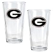Georgia Bulldogs NCAA 2pc Pint Ale Glass Set by Great American Products