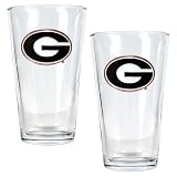 Georgia Bulldogs NCAA 2pc Pint Ale Glass Set