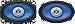 JVC CS-V4624 In-Vehicle 4 x 6-Inch 2-Way Coaxial Speaker (Single, Blue)