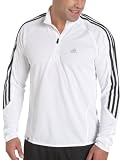 adidas Men's Response Long-Sleeve Half-Zip Top, White/Black, Medium