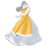 ROOMMATES RMK1824GM Disney Belle Holiday Edition Marigold Fur Cape Wall Decal