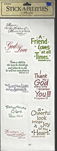 Stick-a-bilities by the Paper Studio Acid Free Stickers SXL50 Contains 2 sheets Bible Verse Stickers