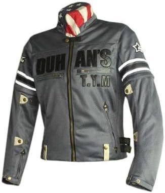Duhan Mens Polyester Mesh Motorcycle Jacket with Detachable Sleeve Blue M ...