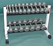 Hex Dumbbell 2-25lb (7 pairs) & Rack