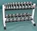 36" Dumbell Rack w/ Hex Dumbells