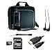 BLACK SILVER Smart Travel Carrying Case with Adjustable Shoulder Strap // Airport Check-Point-Friendly // For ASUS Transformer Pad Infinity Tablet & Transformer Pad 300 Series & Eee Pad Transformer Prime + Includes Micro HDMI to HDMI Cable Gold 5ft + Includes a BLACK Crystal Clear High Quality HD Noise Filter Ear buds ( 3.5mm Jack ) + Includes a 16GB Micro SD Card with SD Adaptor + Include