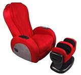 MASTER RELAX Music-Sync Massage Chair with Ottoman (RED)