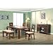 6 Piece Dining Set with Leaf in Walnut Burl Veneer