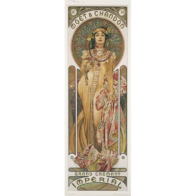 Alphonse Mucha (Moet & Chandon) Art Poster Print - 12x36