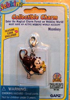 Webkinz Monkey Charm