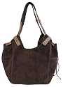 Lucky Brand Large Brown Seude Leather Hobo HKRUD385