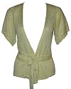 Ladies Light Yellow Cardigan with Tie-around strap