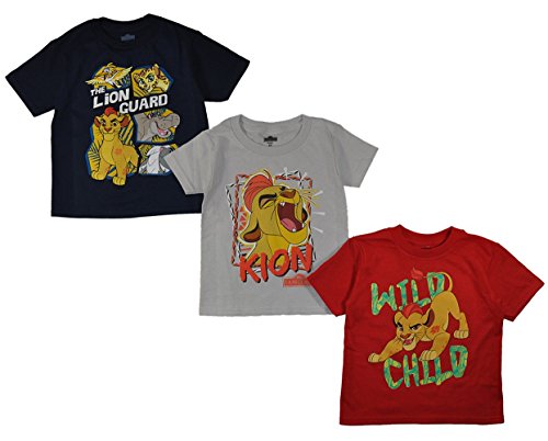 Disney The Lion Guard Little Boys 3 Pack Character Print Tops (5T)