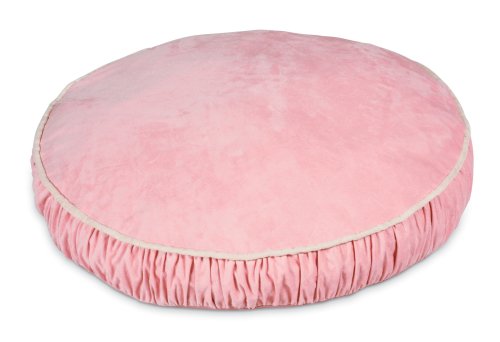 Petmate 27-Inch Round Suede Bed, Pampered Pink
