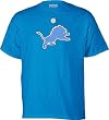 Detroit Lions Light Blue NFL Official 2008 Team Marks Sidelines Short Sleeve Tee Shirt By Reebok