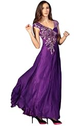 Sexy V-neck Crystal Glittering Embroidered Cap Sleeves Off the Shoulder Chiffon Prom Dress 