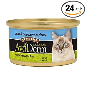 AvoDerm Naturals Crab Meat Canned Cat Food, 3-Ounce (Pack of 24) by Avoderm Naturals