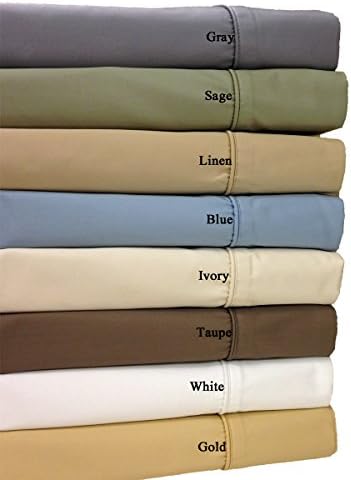Queen White Egyptian-Cotton-Blend Wrinkle-Free Sheets 650-Thread-Count Sheet Set