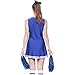 maboobie Women's Cheerleader Uniform Costume School Girls Musical Party Fancy Dress Outfit M Blue