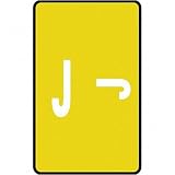 (Price/PK)Color Coded Label, J, Yellow