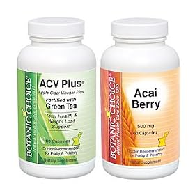 Botanic Choices Acvplus with Green Tea and Acai Berry Extract Capsules Weight Loss and Detox Duo Botanic Choices Acvplus with Green Tea and Acai Berry Extract Capsules - Weight Loss and Detox Duo
