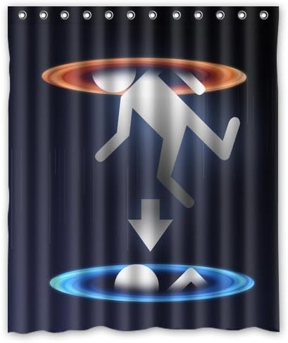 Custom portal Shower Curtain Stylish Waterproof Polyester Fabric Bathroom Deco 60" x 72"
