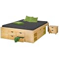 Links 30400650 Funktionsbett "Claas" 180 x 200 cm, farblos mit rost