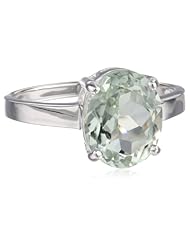 Sterling Silver and Oval Gemstone Ring