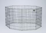 Midwest Container 8 Panel Exercise Pen Black 24x36 Inch - 554-36