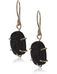 Melissa Joy Manning "Elements" 14k Gold Black Druzy Earrings