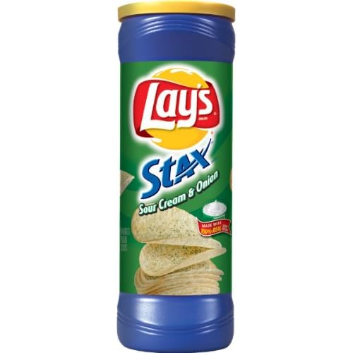 Lays Stax Sour Cream & Onion Tube 5.5 Oz Case Pack 17 Lays