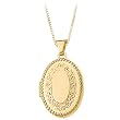 14K Yellow Gold 20.50 x 16.75 MM Oval Shaped Locket with Chain