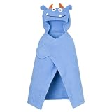 Just One Year- Hooded Wrap Towel - Blue Monster