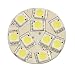 Disc Type G4 Base Rear Pin 10 SMD LED, 10 Watt Holagen 160 Lumen Bulb Replacemnt for Rv Camper Trailer Boat Marine Bright White, 1110WH