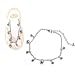 CHEVILLERE CHAINE DE CHEVILLE FANTAISIE BRELOQUES BOULES PERLES METAL ARGENTE----CV.07