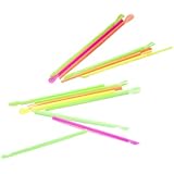Perfect Stix Concession Spoon Straw, Unwrapped, Assorted Colors, 8" Length (Pack of 400)
