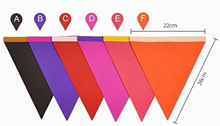 LifeGlow Crafts™ 14Pcs Pennant Banner Garland Bunting Flags Festive Non-woven Fabric Pennant Banner Garland Bunting Non woven Fabric Bunting Nonwoven Fabric Banner Independence Day Decoration Wedding Decor Party Decor (Orange Series)
