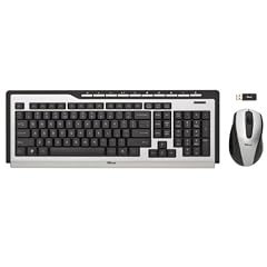 Trust Slimline Media Deskset Maus und Tastatur schnurlos (deutsches Tastaturlayout, QWERTZ)