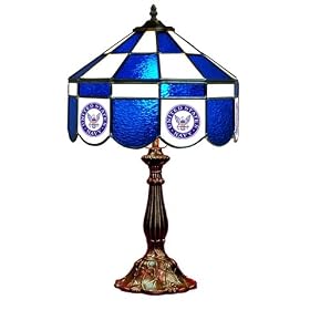 Stained Glass Table Lamp 22 Navy