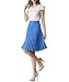 Women's Skirt Knee Length Chiffon Pleated A-line Midi Skirts