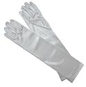 Girls Long Satin Gloves - Long Child Size Girls Formal Gloves - Bridal Flower Girl or Pageant