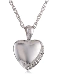 Sterling Silver Diamond Pendant Necklace (0.05 cttw, I-J Color, I2-I3 Clarity)