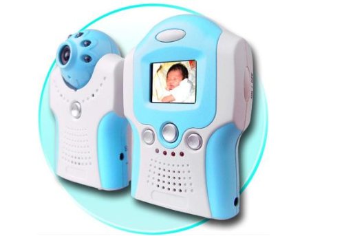 Baby monitor Digital Handheld Portable 1.8 Video Color Baby Monitor Wireless Camera (Video & Audio) Infant Nursery Monitor with rechargeable receiver w/2 Packs CCTV Surveillance Cameras (blue/white)