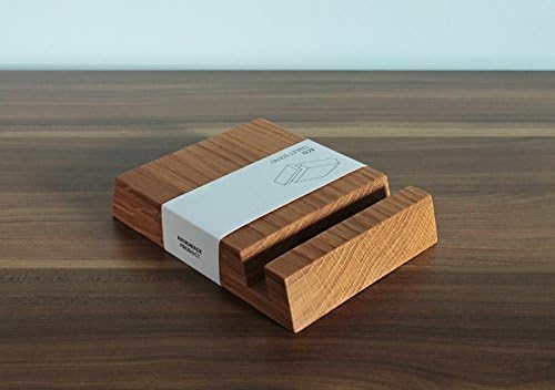Wooden iPad Stand - Square Holder in Natural Oak Wood, Engraving and Personalization available