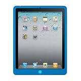 ［MiniSuit］　Apple iPad2 The new iPad 専用 2トーン　シリコン ケース　カバー　ブルー 液晶保護フィルム付 [PC]