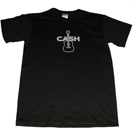 Johnny Cash/Guitar 80's Retro Vintage T-Shirts White Printing (Adult - Multiple Sizes and Colors Available)
